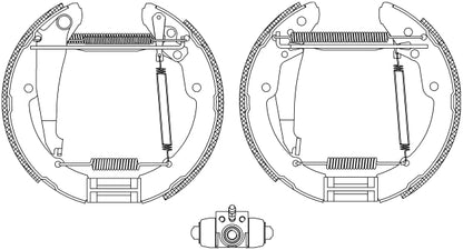 HELLA Brake Shoe Set - R1090 - for e.g. SEAT / VOLKSWAGEN 8DB355004-721