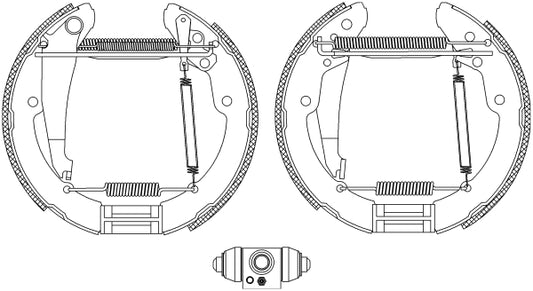 HELLA Brake Shoe Set - R1316 - for e.g. SKODA / VOLKSWAGEN 8DB355005-251