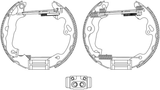 HELLA Brake Shoe Set - R0870 - for e.g. FORD 8DB355004-491