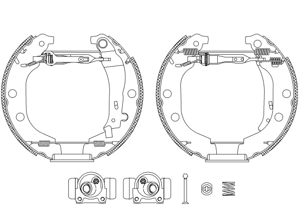 HELLA Brake Shoe Set - R0710 - for e.g. PEUGEOT 8DB355004-371
