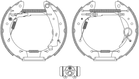 HELLA Brake Shoe Set - R0700 - for e.g. CITROEN / PEUGEOT 8DB355004-351