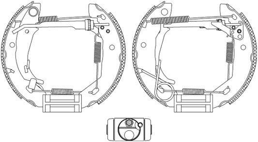HELLA Brake Shoe Set - R0890 - for e.g. MERCEDES-BENZ 8DB355004-521