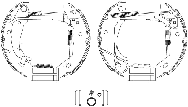 HELLA Brake Shoe Set - R1296 - for e.g. MERCEDES-BENZ 8DB355005-061