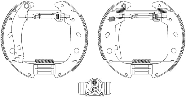 HELLA Brake Shoe Set - R0805 - for e.g. FIAT 8DB355004-471
