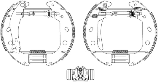 HELLA Brake Shoe Set - R0805 - for e.g. FIAT 8DB355004-471