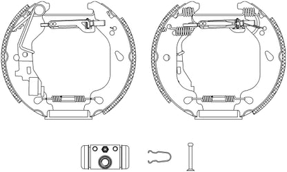 HELLA Brake Shoe Set - R1110 - for e.g. FIAT / ZASTAVA 8DB355004-761