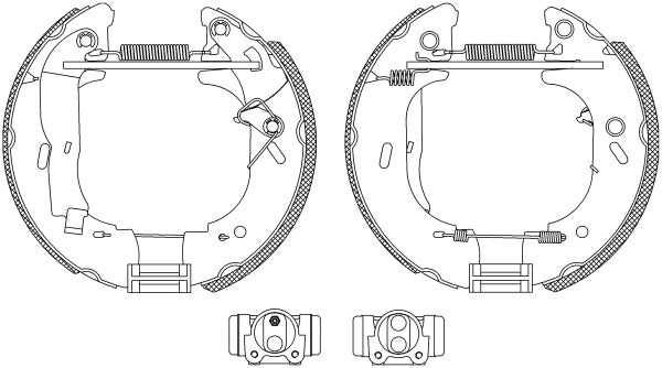 HELLA Brake Shoe Set - R1035 - for e.g. OPEL / RENAULT / VAUXHALL 8DB355004-681