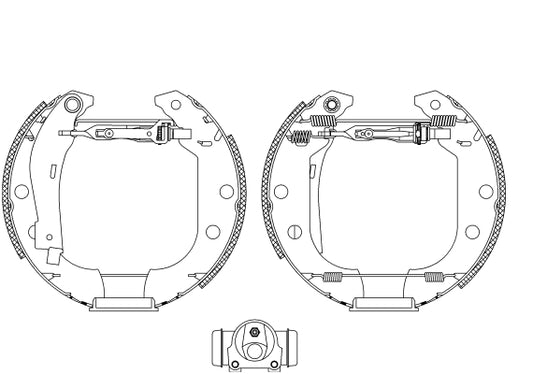 HELLA Brake Shoe Set - R0900 - for e.g. CITROEN / PEUGEOT 8DB355004-541