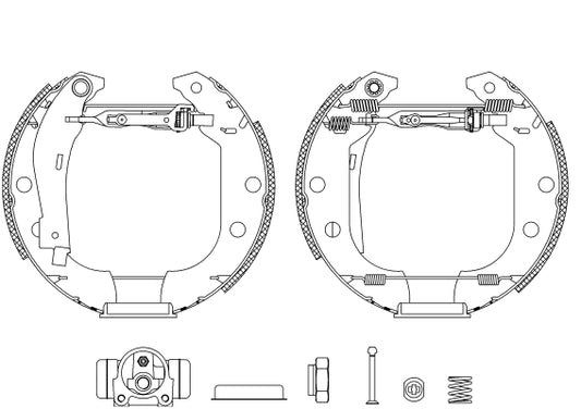 HELLA Brake Shoe Set - R0905 - for e.g. PEUGEOT 8DB355004-551