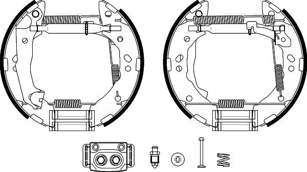 HELLA Brake Shoe Set - R1387 8DB355038-171