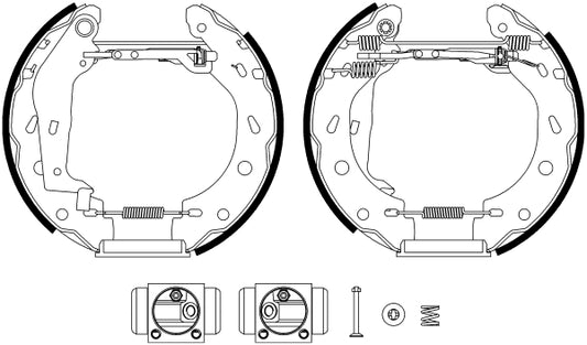 HELLA Brake Shoe Set - R1359 - for e.g. SMART 8DB355022-351