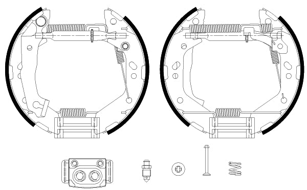 HELLA Brake Shoe Set - R1383 - for e.g. HYUNDAI 8DB355038-161