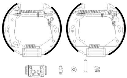 HELLA Brake Shoe Set - R1383 - for e.g. HYUNDAI 8DB355038-161