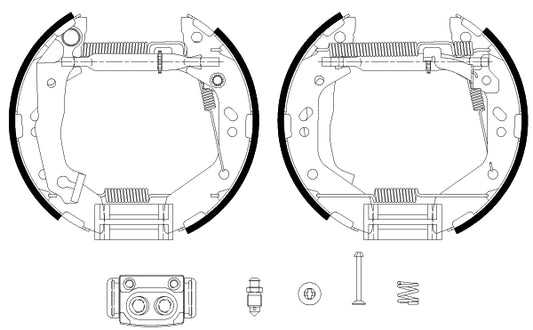 HELLA Brake Shoe Set - R1383 - for e.g. HYUNDAI 8DB355038-161