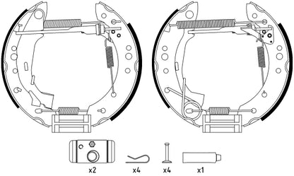 HELLA Brake Shoe Set - R1100 - for e.g. CITROEN 8DB355004-741
