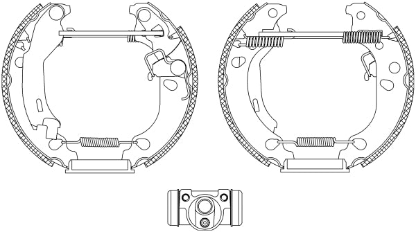 HELLA Brake Shoe Set - R1210 - for e.g. FIAT 8DB355004-891