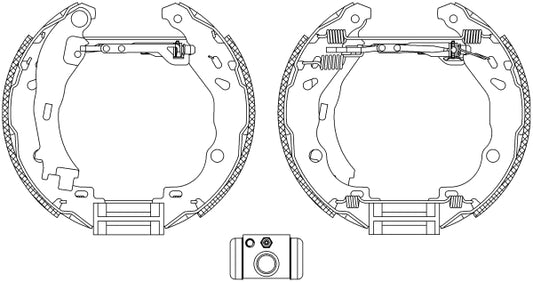 HELLA Brake Shoe Set - R1230 - for e.g. LANCIA 8DB355004-921