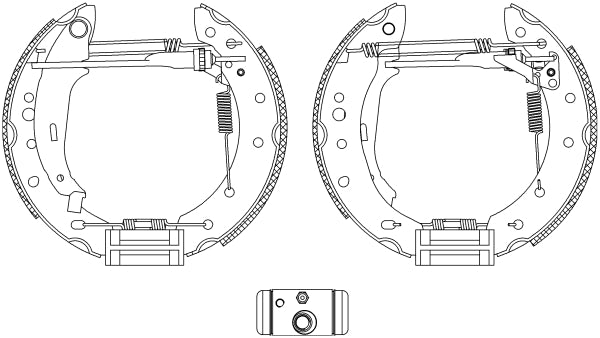 HELLA Brake Shoe Set - R1302 - for e.g. PEUGEOT 8DB355005-121