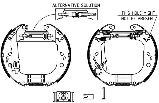 HELLA Brake Shoe Set - R1200 - for e.g. FIAT 8DB355004-871