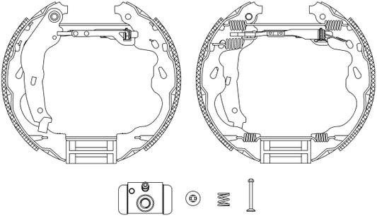 HELLA Brake Shoe Set - R1285 - for e.g. CITROEN / PEUGEOT / TOYOTA 8DB355004-991