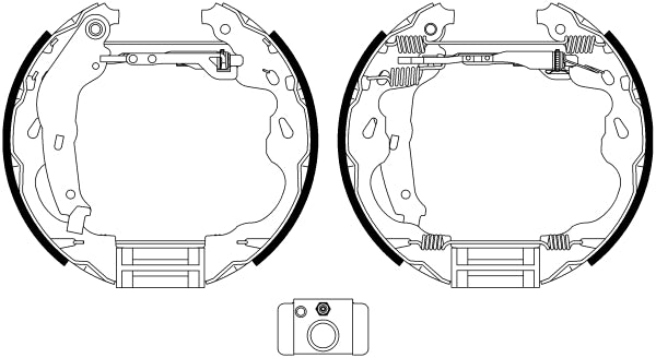HELLA Brake Shoe Set - R1341 - for e.g. OPEL / SUZUKI / VAUXHALL 8DB355022-471