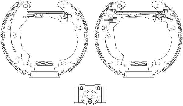 HELLA Brake Shoe Set - R1317 - for e.g. FIAT / FORD 8DB355005-261