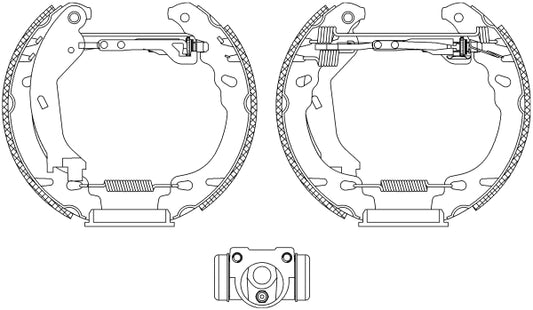 HELLA Brake Shoe Set - R1317 - for e.g. FIAT / FORD 8DB355005-261