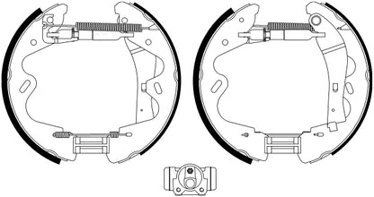 HELLA Brake Shoe Set - R1342 - for e.g. NISSAN 8DB355022-991
