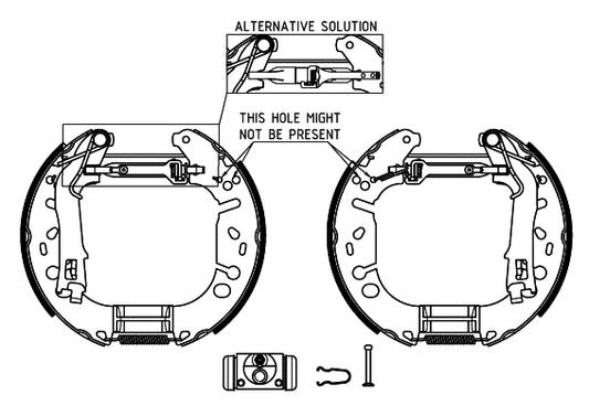 HELLA Brake Shoe Set - R1303 - for e.g. FIAT / OPEL 8DB355005-131