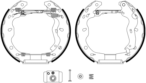 HELLA Brake Shoe Set - R1347 - for e.g. FIAT / SUZUKI 8DB355022-941