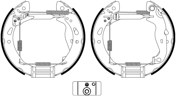 HELLA Brake Shoe Set - R1349 - for e.g. FORD 8DB355022-921