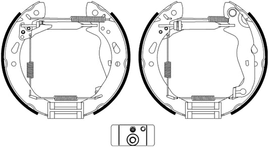 HELLA Brake Shoe Set - R1349 - for e.g. FORD 8DB355022-921
