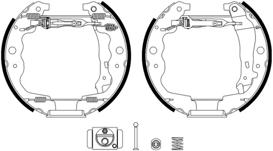 HELLA Brake Shoe Set - R1350 - for e.g. DACIA / LADA / NISSAN / RENAULT 8DB355022-871