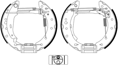 HELLA Brake Shoe Set - R1351 - for e.g. RENAULT 8DB355022-901