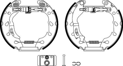 HELLA Brake Shoe Set - R1370 - for e.g. FIAT 8DB355022-501