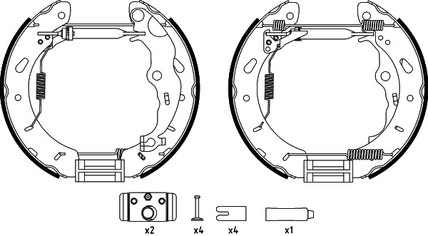 HELLA Brake Shoe Set - R1376 - for e.g. FORD 8DB355022-861