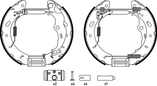 HELLA Brake Shoe Set - R1376 - for e.g. FORD 8DB355022-861