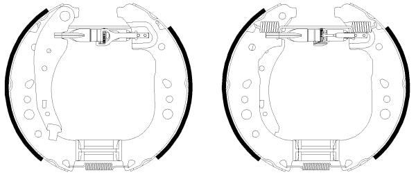 HELLA Brake Shoe Set - R1364 - for e.g. RENAULT 8DB355022-431