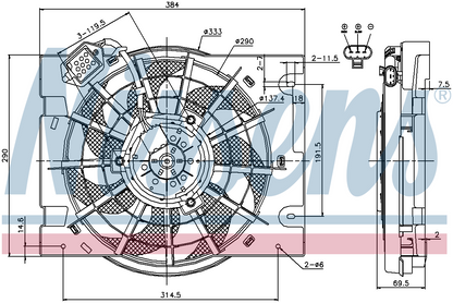 NISSENS Aircon Cooling Fan 85186