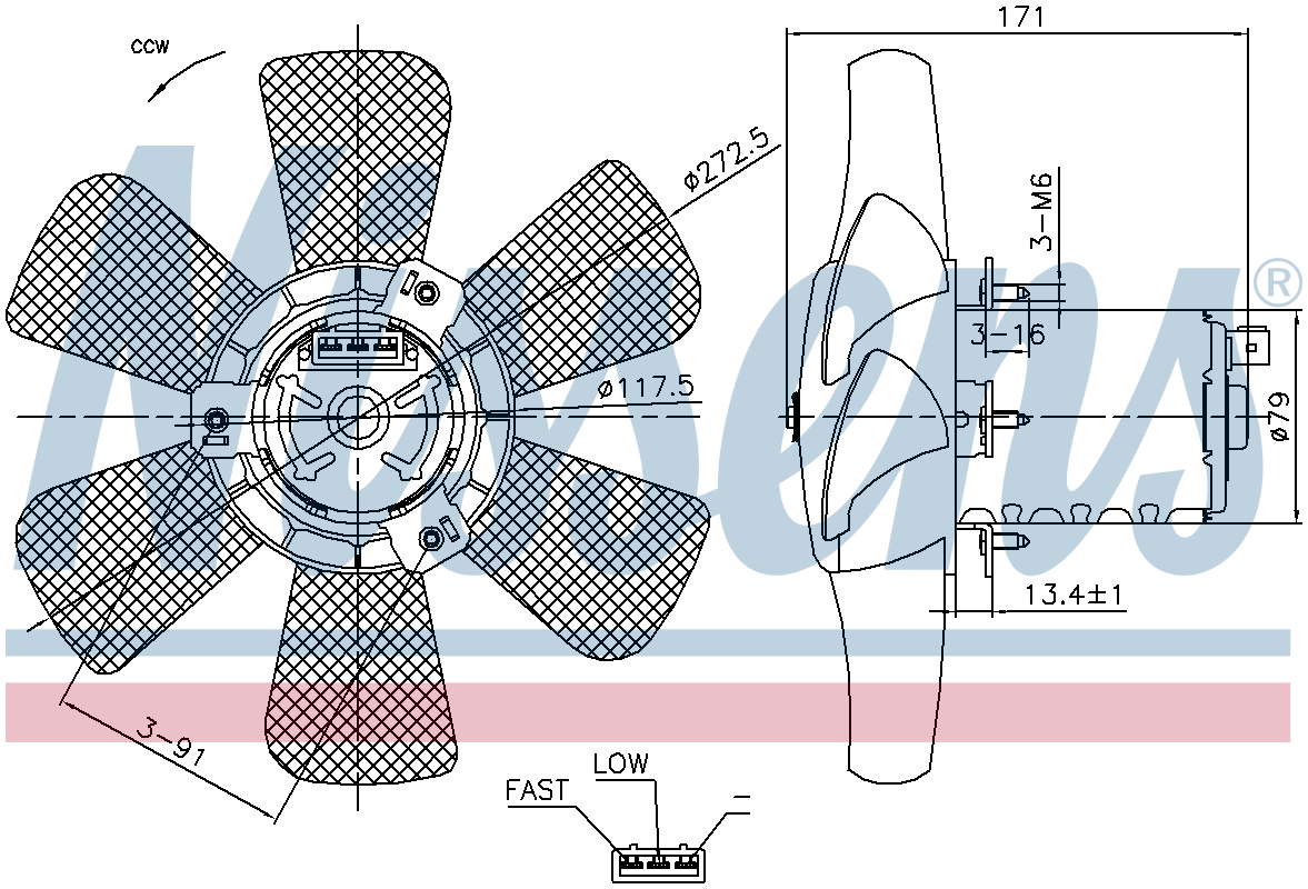 Nissens Radiator Cooling Fan 85809