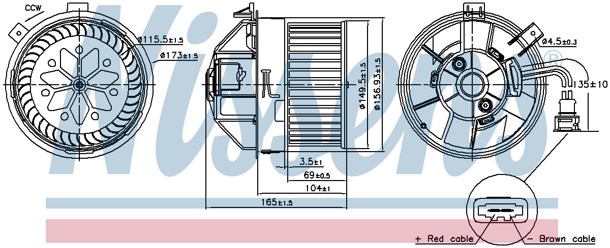 Nissens Cabin Fan Blower Motor 87704
