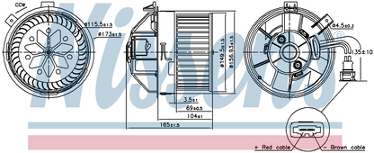 Nissens Cabin Fan Blower Motor 87704