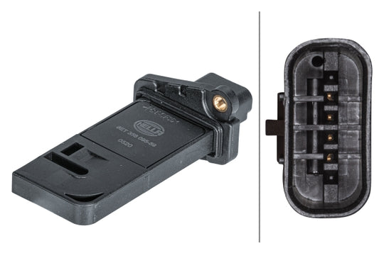 HELLA Mass Air Flow Sensor - 4-pin connector - Fitting 8ET358095-591