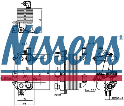 NISSENS Oil Cooler 91182