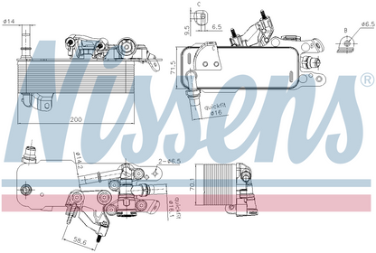 Nissens Engine Oil Cooler 91574