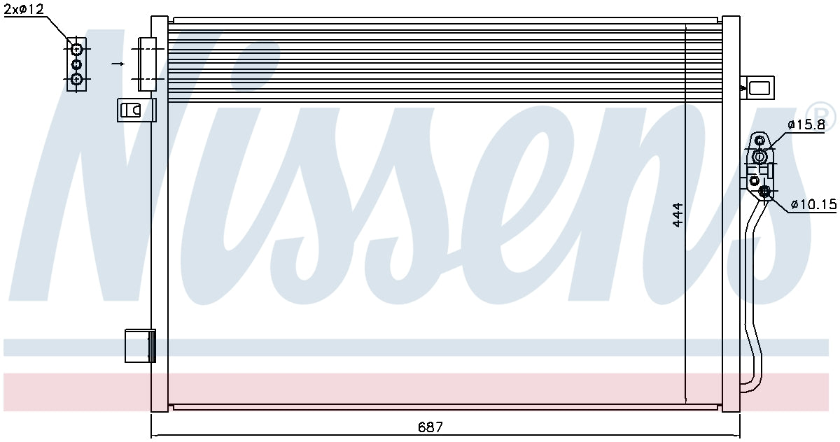 Nissens 940379 Air-con Condenser