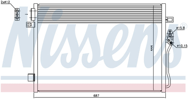 Nissens 940379 Air-con Condenser