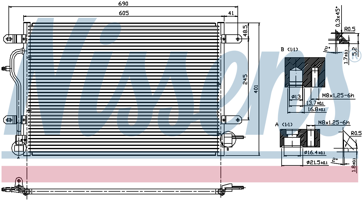 Nissens Aircon Condenser 94583