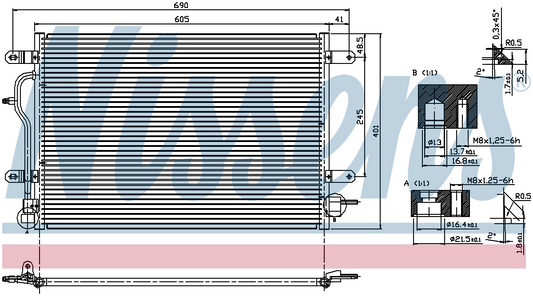 Nissens Aircon Condenser 94583
