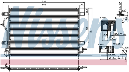 Nissens Aircon Condenser 94583